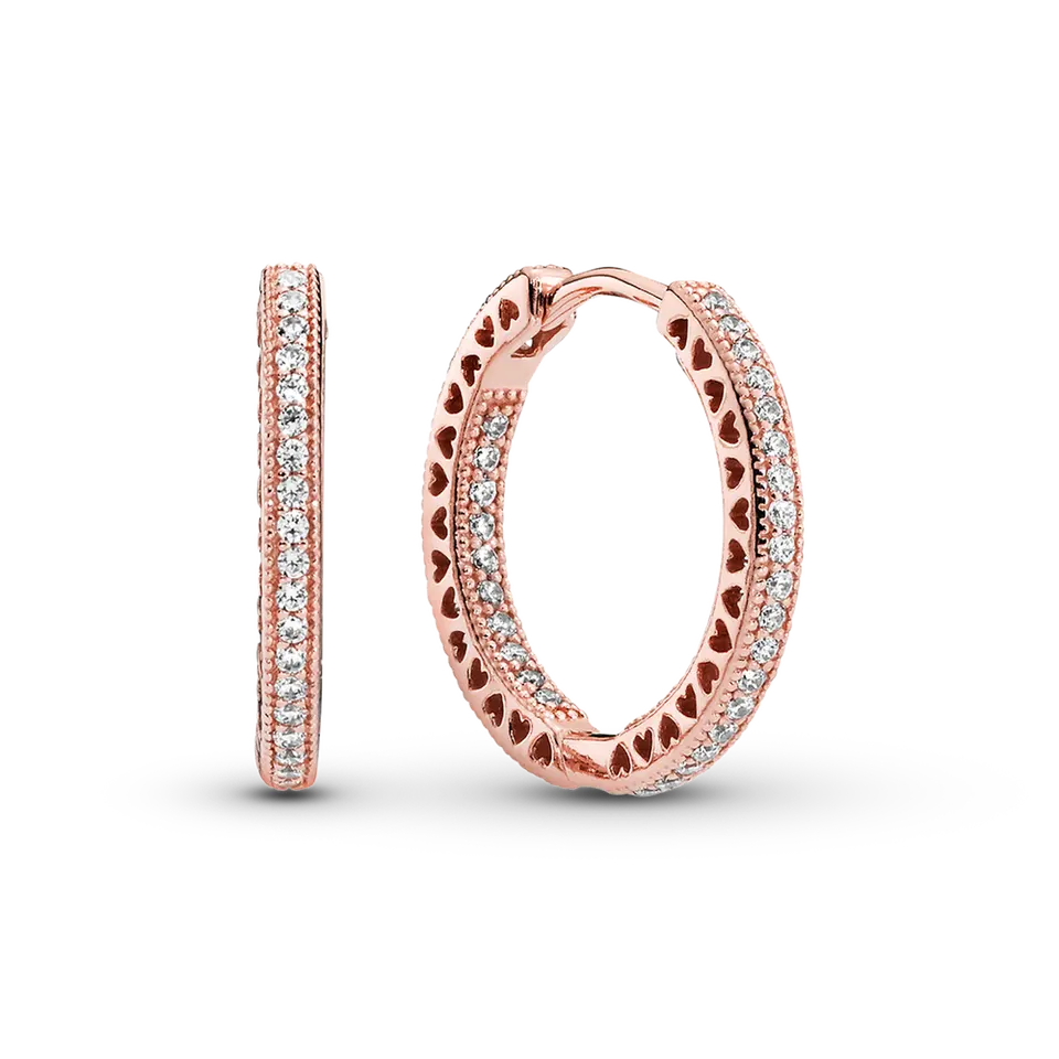Rose gold large hoop Earrings