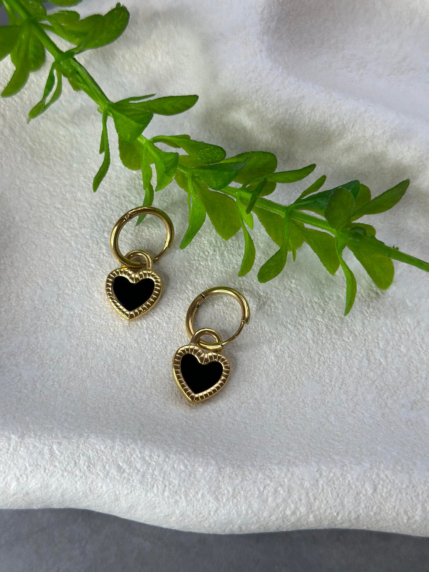 Two side multi color heart Earrings