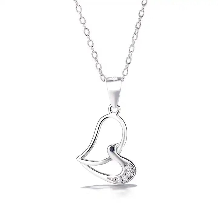 925 Silver Bird Heart Jewelry Set