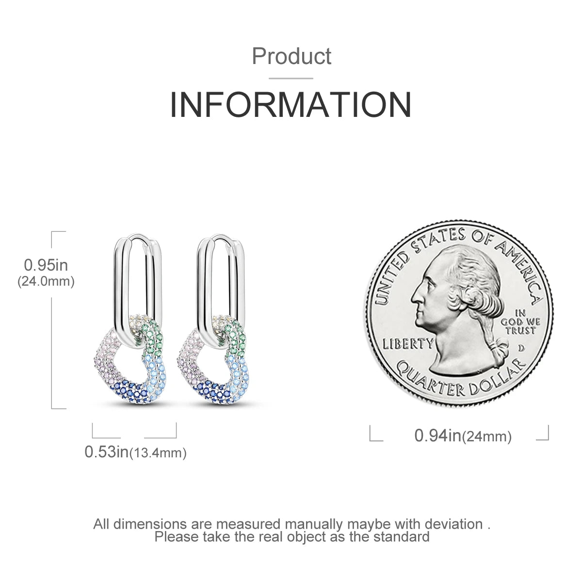 925 Silver Hoop Earrings  For Woman Pendientes Zircon Heart Shape Star Eardrop Original Earring Fashion Jewelry