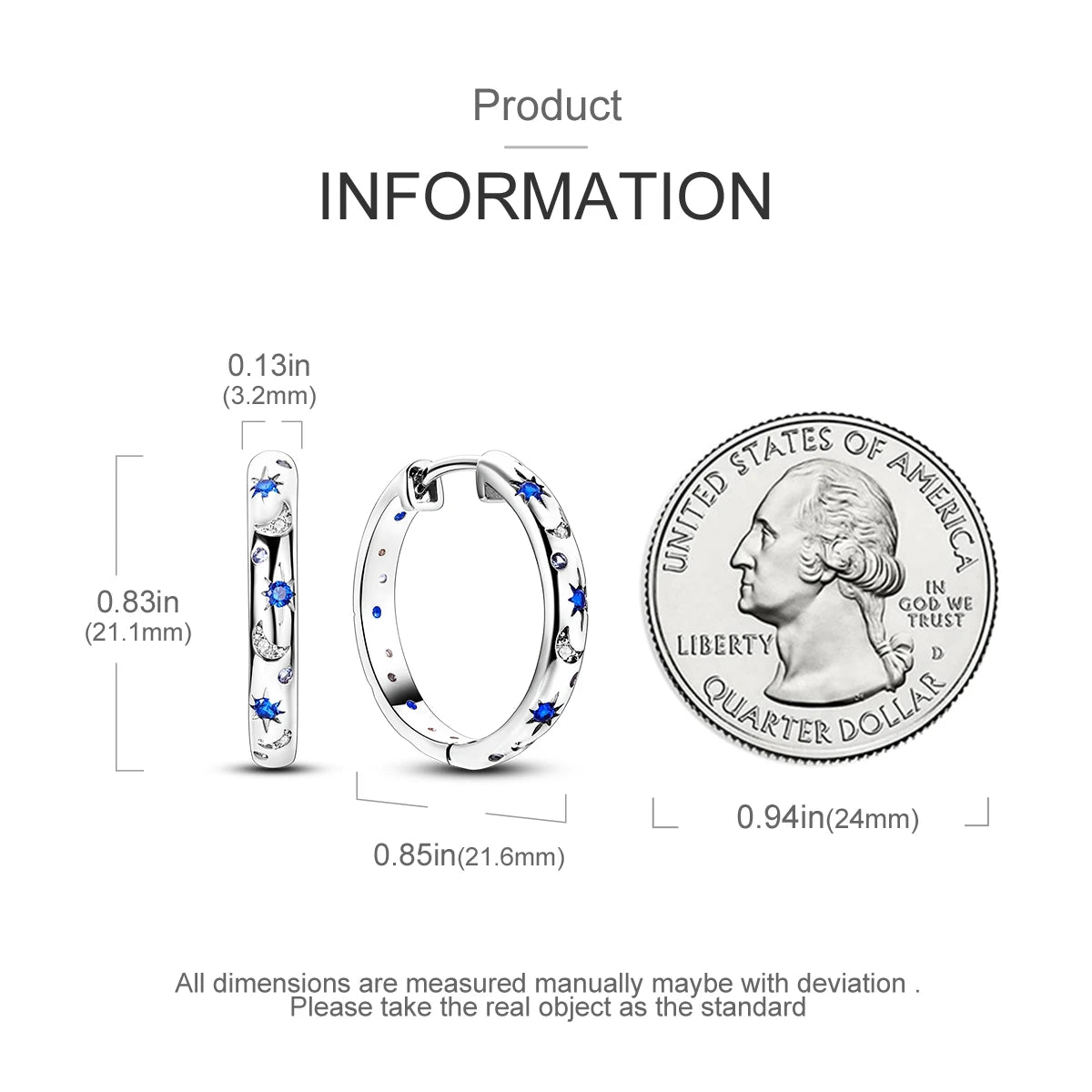 925 Silver Hoop Earrings  For Woman Pendientes Zircon Heart Shape Star Eardrop Original Earring Fashion Jewelry