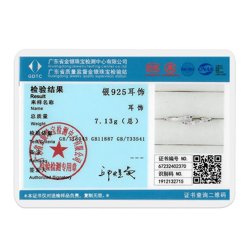 925 Silver Hoop Earrings  For Woman Pendientes Zircon Heart Shape Star Eardrop Original Earring Fashion Jewelry