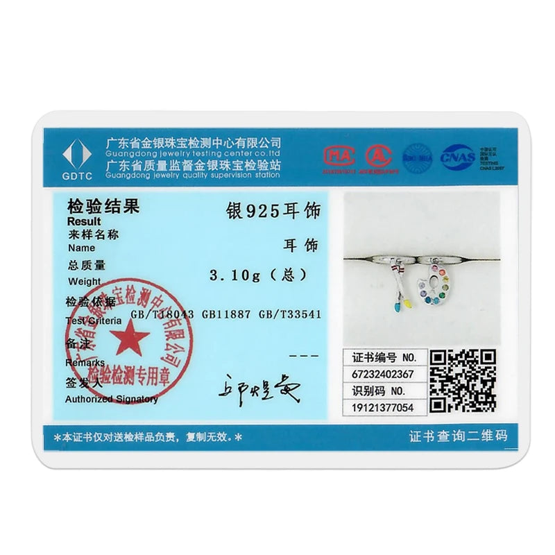 925 Silver Hoop Earrings  For Woman Pendientes Zircon Heart Shape Star Eardrop Original Earring Fashion Jewelry